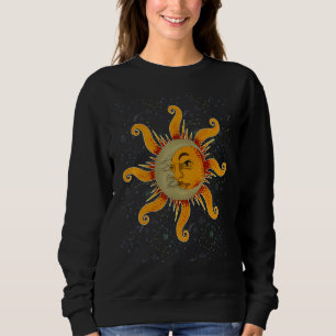 Astronomy Universe Sun Crescent Moon Boho Astrolog Sweatshirt