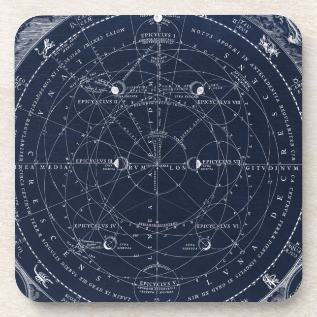 Astronomy vintage navy historical    coaster (Front)