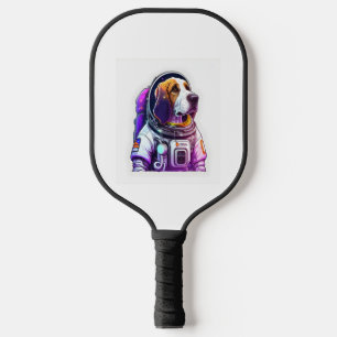 Astronout Dog Mascot  Pickleball Paddle