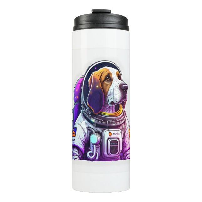 Astronout Dog Mascot  Thermal Tumbler (Front)