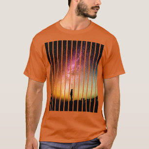Astrophotography Milky Way Starry Sky Silhouet Pho T-Shirt