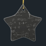 Astrophysics diagrams and formulas ceramic tree decoration<br><div class="desc">Astrophysics diagrams and formulas chalk handwriting on green blackboard</div>