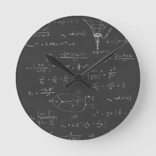 Astrophysics diagrams and formulas round clock