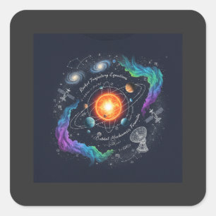 Astrophysics Space Equations Sticker Science Art