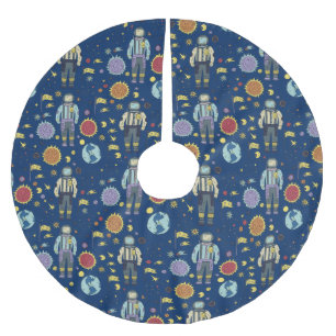 Astrounaut Space Man Colourful Brushed Polyester Tree Skirt