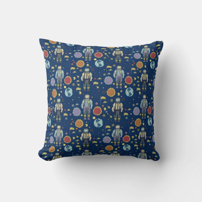 Astrounaut Space Man Colourful Cushion (Front)