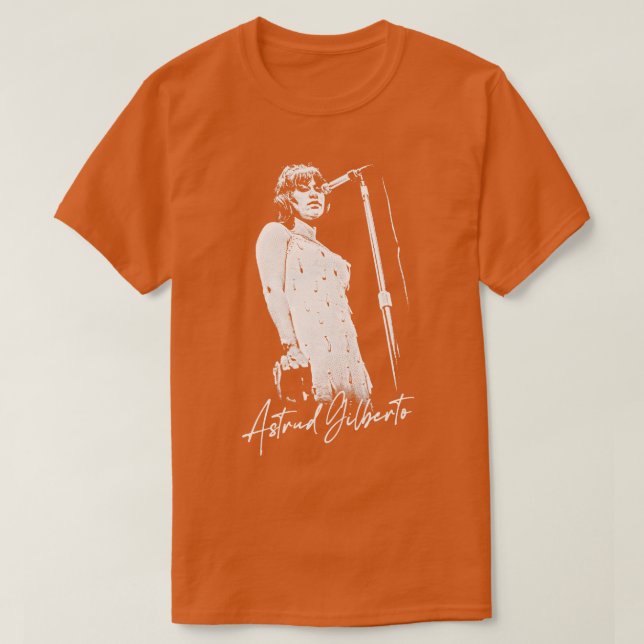 Astrud Gilberto Retro Original Fan Design T-Shirt (Design Front)