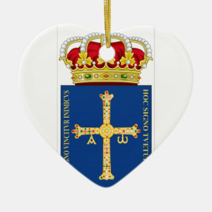 Asturias Coat of Arms (Spain) Ceramic Tree Decoration