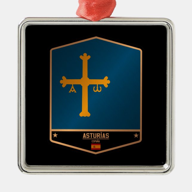Asturias Metal Tree Decoration (Front)