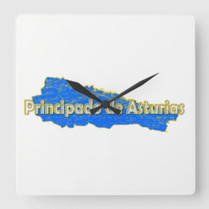 Asturias Square Wall Clock