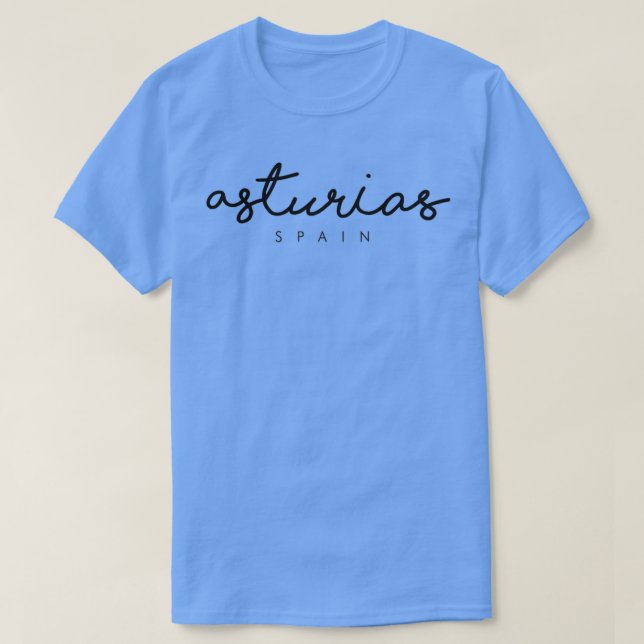asturias tipography Minimalist Design T-Shirt (Design Front)