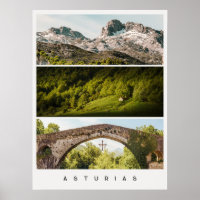 Asturias views and landscapes Travel photo Collage
