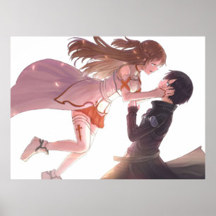 Asuna and Kirito love Sword Art Online Poster