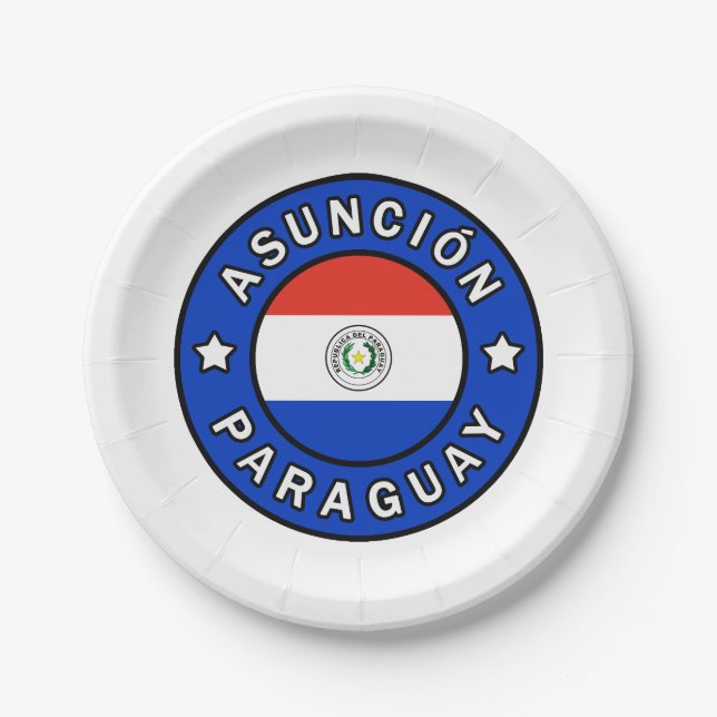 Asunción Paraguay Paper Plate (Front)