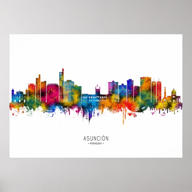 Asunción Paraguay Skyline Poster (Front)
