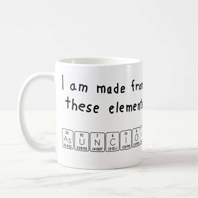 Asuncion periodic table name mug (Left)