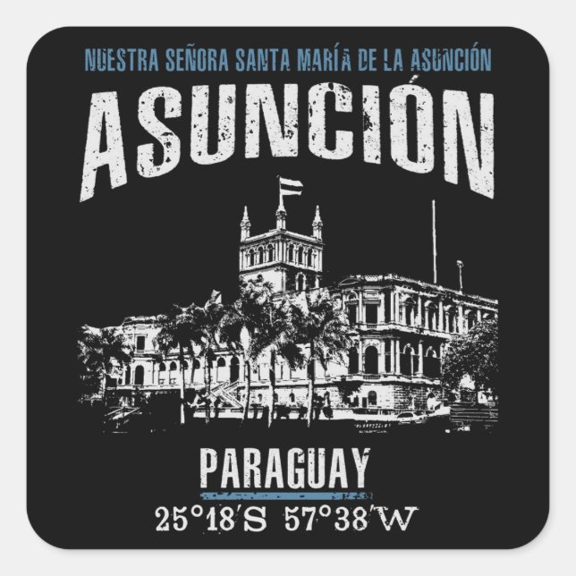 Asunción Square Sticker (Front)