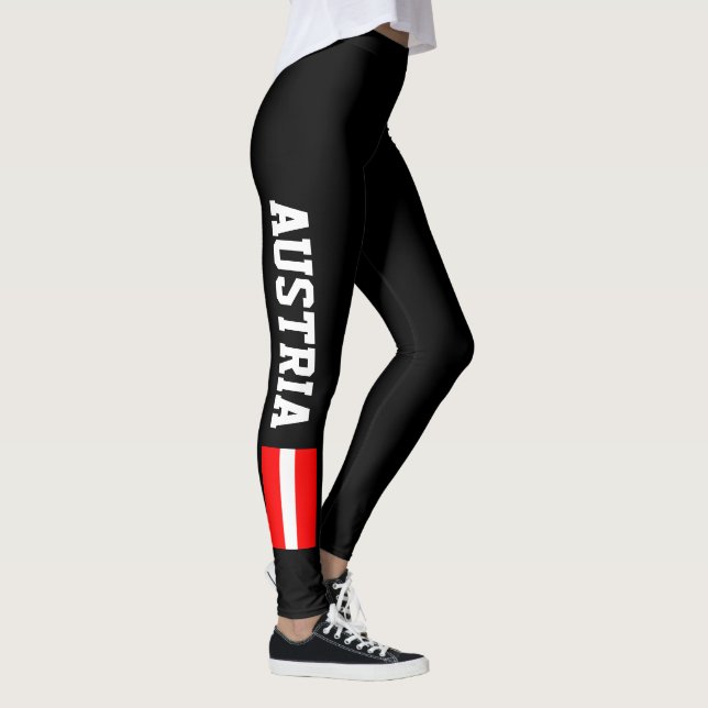 Asutria flag leggings for fitness sports workout (Right)