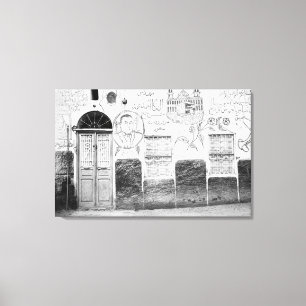 Aswan Egypt, Decorated House Canvas Print