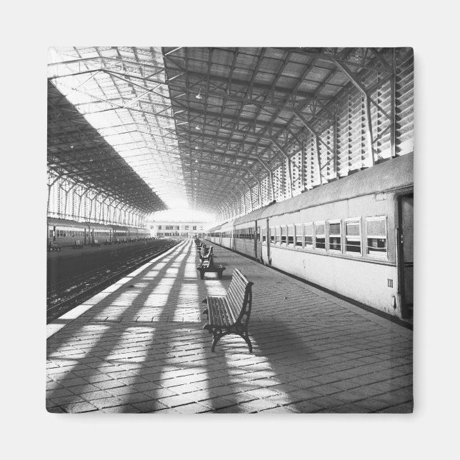 Aswan Egypt, Interior of Aswan Dam Train Station Magnet (Front)