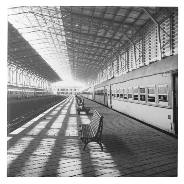 Aswan Egypt, Interior of Aswan Dam Train Station Tile (Front)