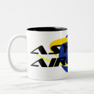 Asylum Airlines kaffekrus, stor Two-Tone Coffee Mug