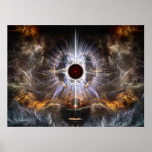 Asylum Of Light Fractal Art Composition Poster