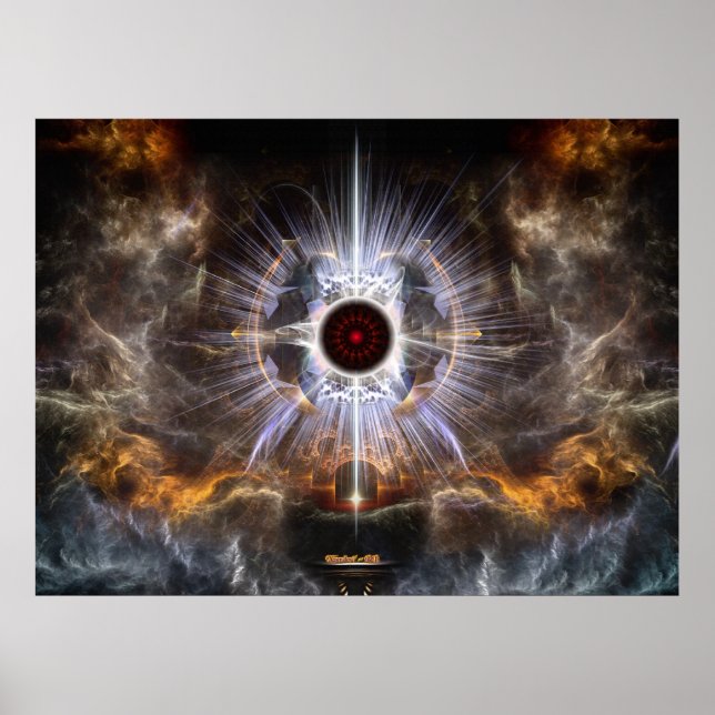 Asylum Of Light Fractal Art Composition Poster (Front)