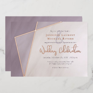 asymmetric frame muted plum with rose gold
