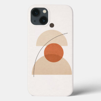 Asymmetric Minimal Geometric Art – Modern Abstract iPhone 13 Case
