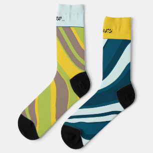 Asymmetric Stripes Mixup 1 and 3, Crazy Socks