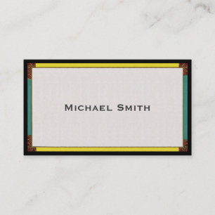 Asymmetrical Stained Glass Social Calling Card
