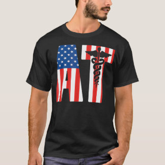 AT American Flag Athletic Trainer T-Shirt
