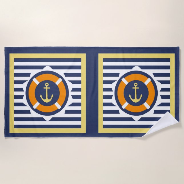At Anchor Beach Towel (Front)