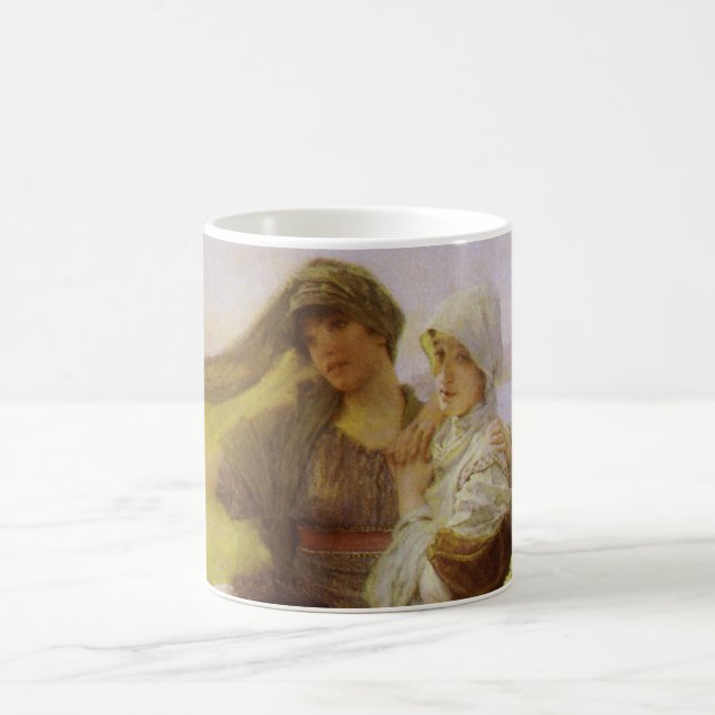 At Aphrodite's Cradle by Sir Lawrence Alma Tadema Coffee Mug (Center)