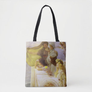At Aphrodite's Cradle by Sir Lawrence Alma Tadema Tote Bag