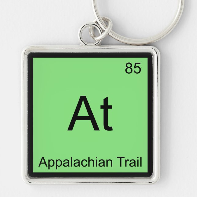 At - Appalachian Trail Chemistry Element Symbol T Key Ring (Front)