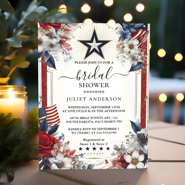 At Army War Marine Tactical Military Bridal Shower Invitation (Creator Uploaded)