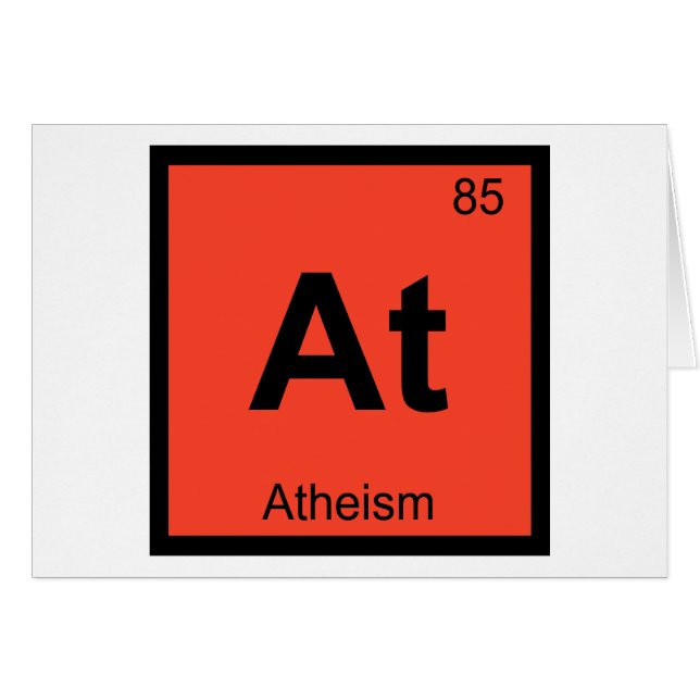 At - Atheism Philosophy Chemistry Symbol (Front Horizontal)