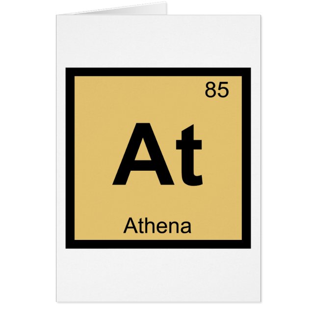 At - Athena Goddess Chemistry Periodic Table (Front)