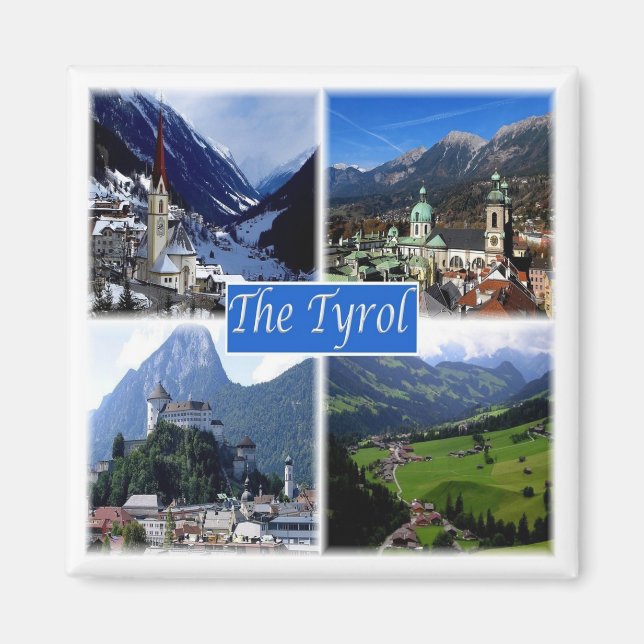 AT Austria - THE TYROL - Fridge Magnet (Front)