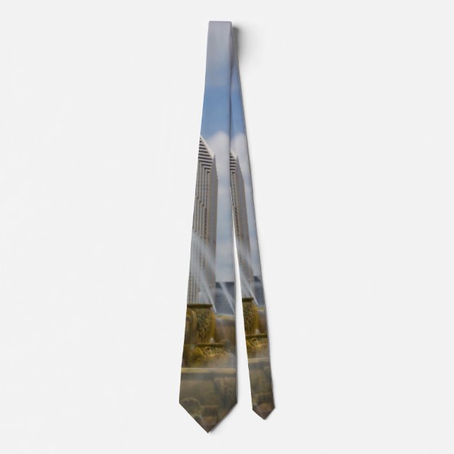 At Buckingham Fountain Neck Tie (Front)
