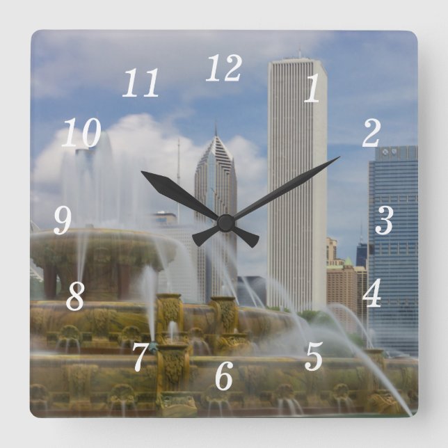 At Buckingham Fountain Wall Clock (Front)