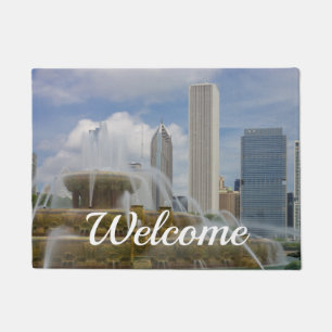 At Buckingham Fountain Welcome Doormat