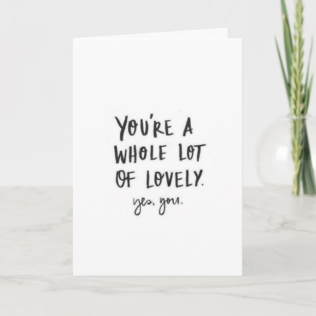 AT "CHRISTMAS" IT WILL BE "LOVELY" TO BE WITH YOU! HOLIDAY CARD (Front)