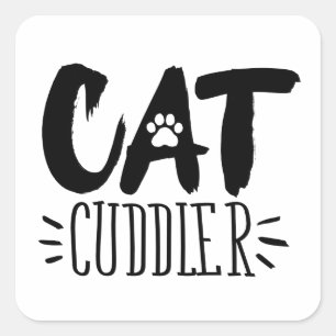 at Cuddler Happy Cuddler Aesthetic Cat Pictures  Square Sticker