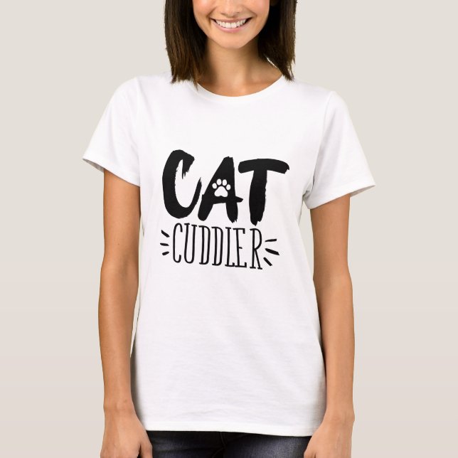 at Cuddler Happy Cuddler Aesthetic Cat Pictures  T-Shirt (Front)