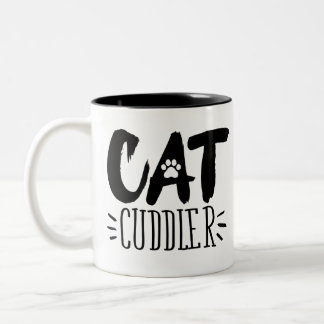 at Cuddler Happy Cuddler Aesthetic Cat Pictures Two-Tone Coffee Mug