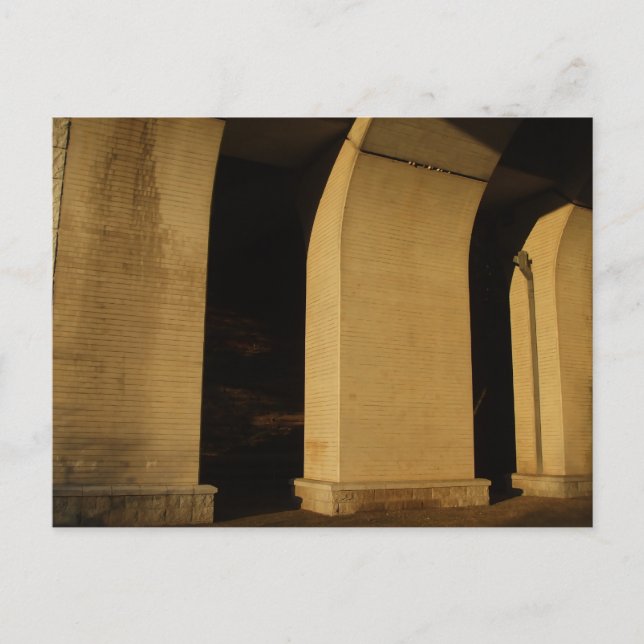 At dusk, under the bridge postcard (Front)