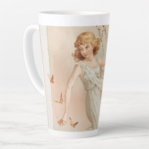 "At Easter Joy" - Vintage Print, L. Prang & Co. Latte Mug